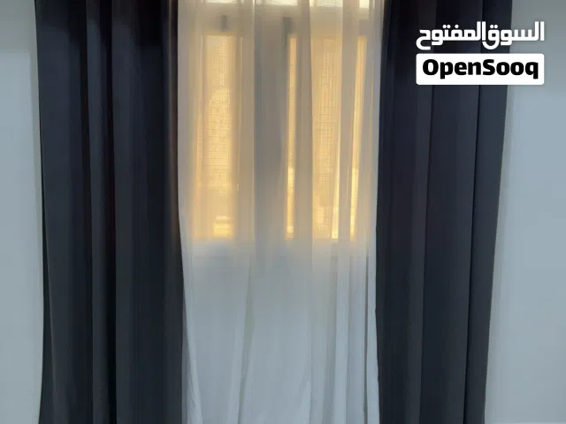 Velvet gray curtain with big Turkish-style sheer curtain