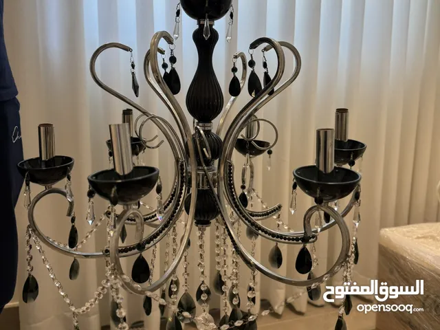 نجفه كريستال  عصفور اصلي مستعمله بس ممتازه chandeliers with authentic black and grey crystals