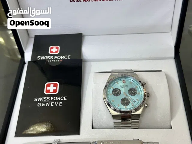 ساعه رجالية ماركه سويس فورس ، غير مستخدمة ،المواصفات : صناعة سويسري ، ضمان سنة .ضد الخدش والماء .