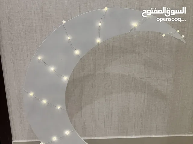 خشب ابيض قمر رمضان داخلي خارجي مع او منغير الليت