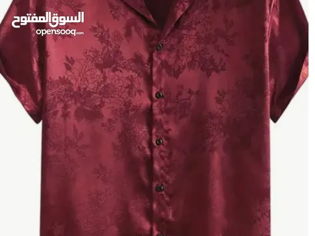 تيشيرت عنابي للصيف خفيف (رجالي)