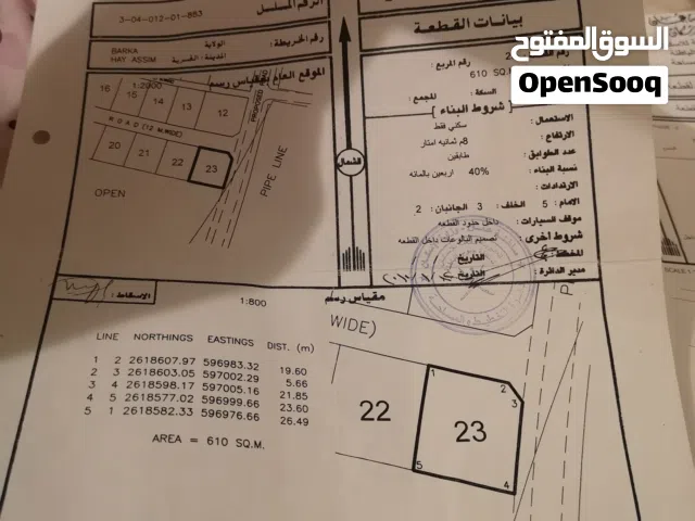 Residential Land for Sale in Al Batinah Barka