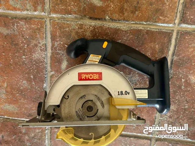 طقم منشار مكون من أربع قطع مع شنطه Ryobi 18 فولت بحاله جديده