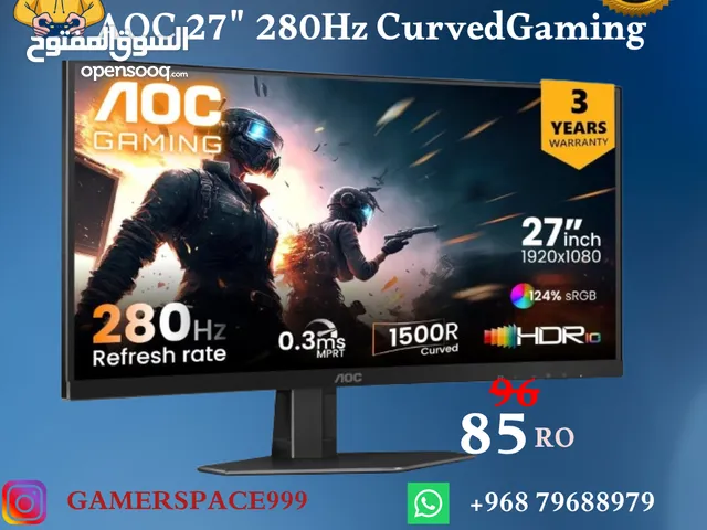 27" 280Hz Gaming Monitor Curved أفضل سعر