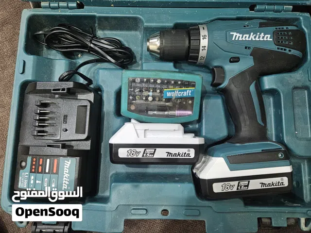 ماكيتا HP4880002 مثقاب قرع لاسلكي للصلب / الخشب / البناء 13 مم 18 فولت 0 - 1400 دورة في الدقيقة 1.8