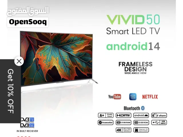 Blueberrys VIVID 50" Smart LED TV – 4K