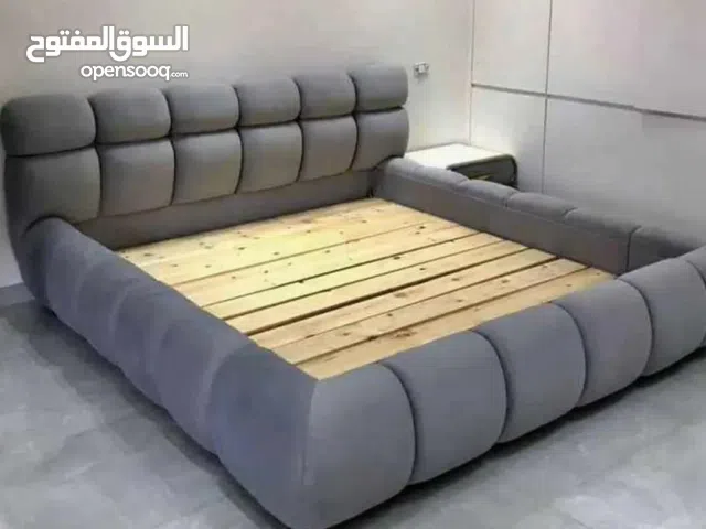 سرير فندقي بومبيه كثافات عاليه خشب موسكي تخانات سفنج تخانه 5سم كثافه عاليه قماش قطيفه