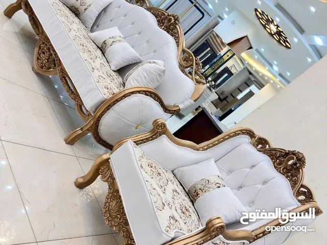 طقم كنب مصري دمياطي 9مقاعد خشب زان