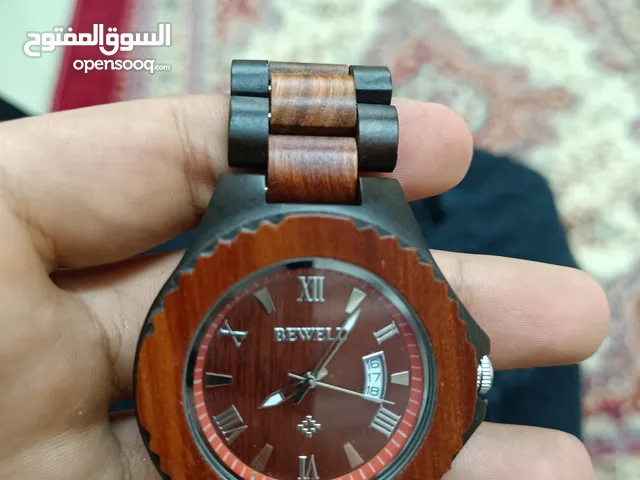 wood watch BEWELL new condition
