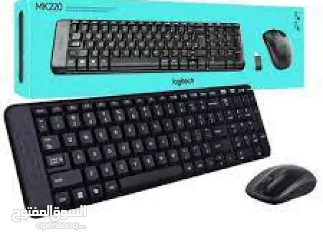 لوحة مفاتيح logitech  وماوس لاسلكي MK220