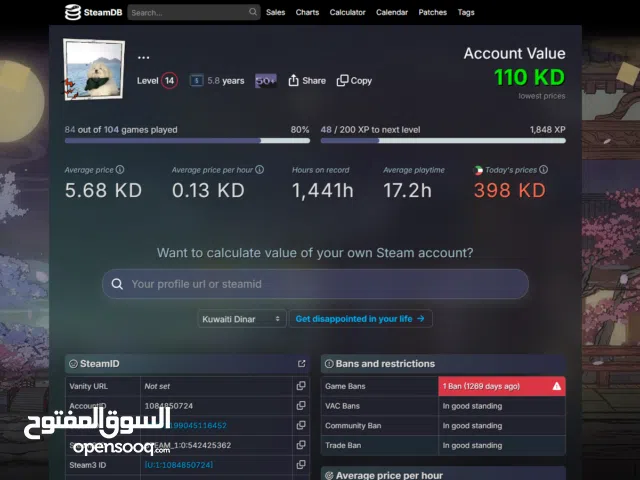 حساب ستيم Steam Account للبيع – ألعاب قوية ونادرة