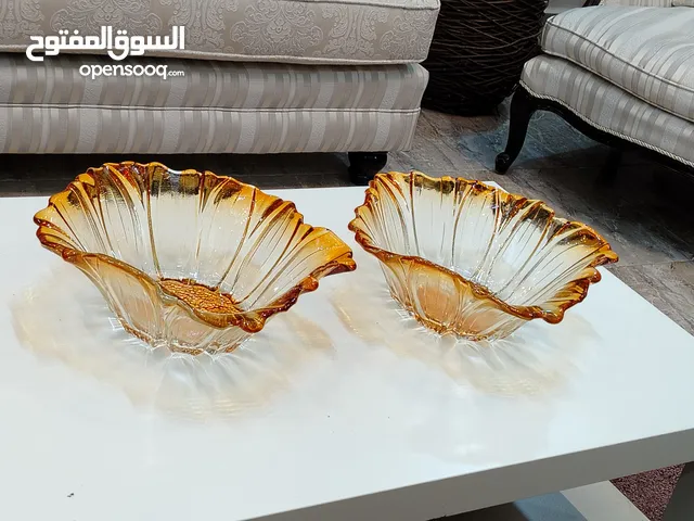 زجاجية عتيقة من إنديانا، مكون من 2 قطع، مزين بنقشة زهور القطيفة