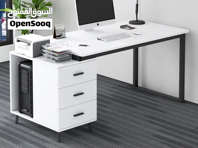 طاولة جيمنج - طاولة دراسية- معدني و أدراج جانبية و مكان لوضع ال case المقاس 120*60*75سم
