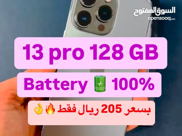 من معارض ابل ايفون 13 برو 128 جيبي بطارية 100‎%‎