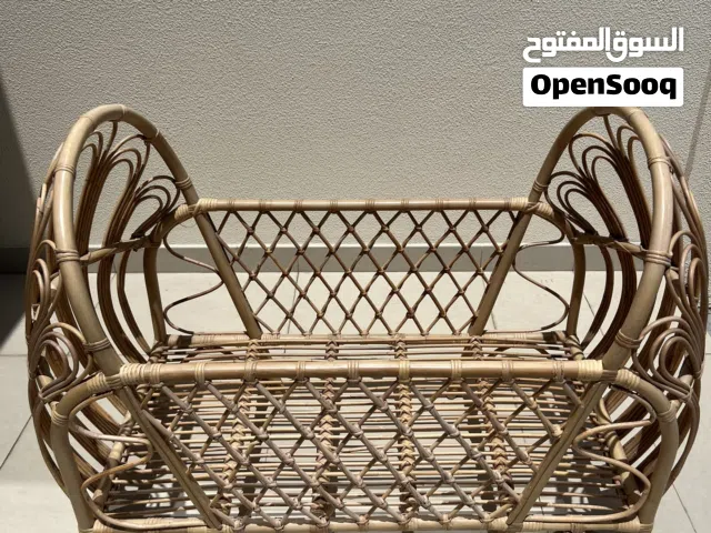 Baby cot with mattress Natural Rattan Wicker