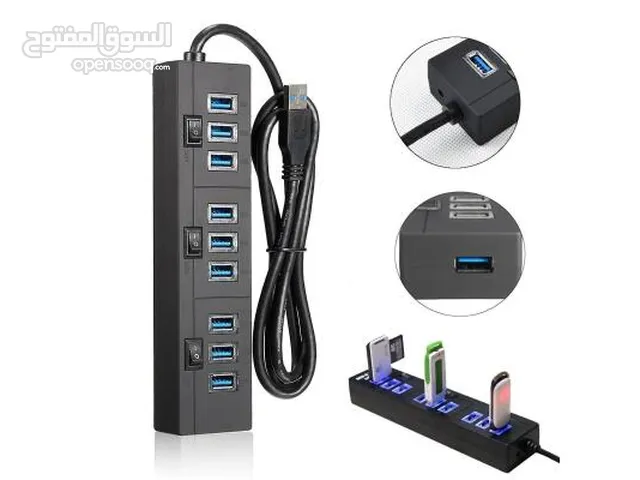 10 PORT USB 2.0 HUB POWER ADAPTER هب مودم يو اس بي 10 مخارج