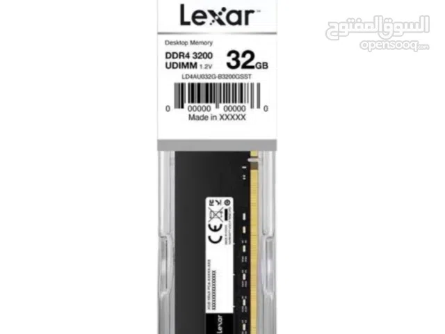 Lexar 32GB DDR4 رام كمبيوتر مكتبي 3200MHz
