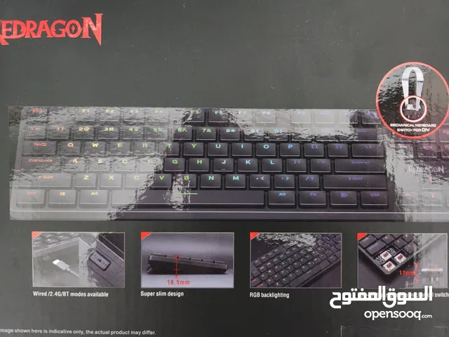 REDRAGON wireless gaming keyboard كيبورد لاسلكي RGB