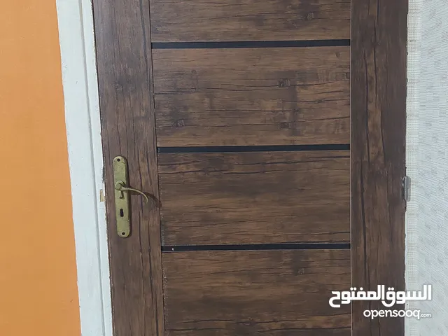 عدد 2 باب غرفة خشب مدهون اسطر جاهز خشب محمل