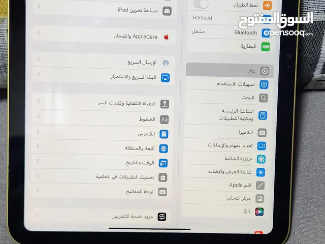 ايباد ابل 10 الجيل العاشر تخزين 64 كيكا مبدل شاشه بصمه متوقفه مشكلته حساس الإضاءة لازم يدوي