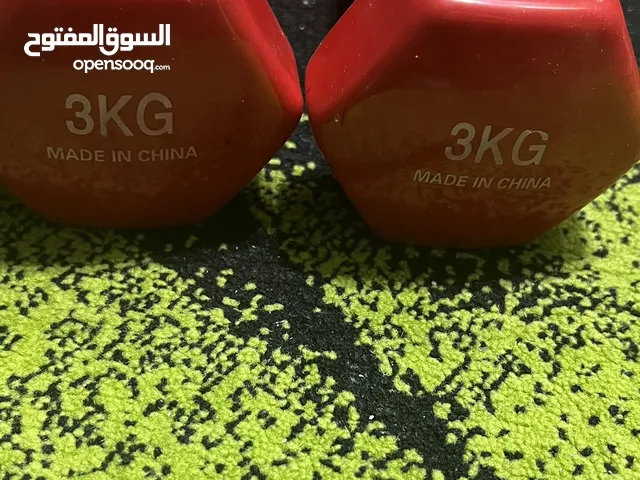 دامبلص وزن ثلاثة كيلو زوج مطاط حديد