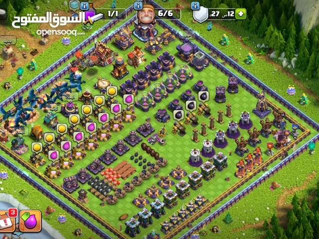 حسابي كلاش اوف كلانس للبيع او للبدل بحساب فري فاير