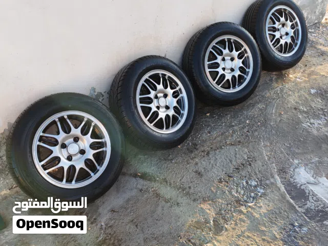 جنط اللمنيوم 14 مع كوشوك فالكن ياباني فتحه قريبه بركب على تويوتا كورولا مستوبيشي لانسر اوبل فكترا