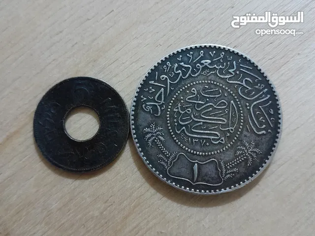 عمله ريال سعودى فضي حاله ممتازه