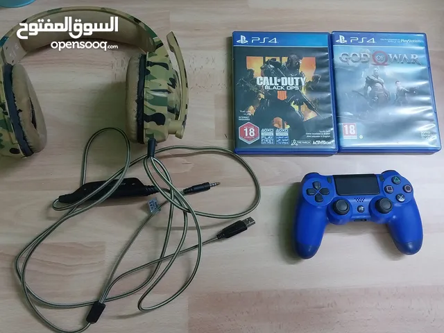 Call of duty black ops 4+ God of war +سماعة +ايد غير أصلية
