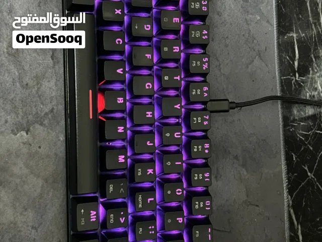 كيبورد موتوسبيدMotospeed CK62 سويتش ازرق فحالة جدا ممتازه ونظيفة بحجم 60 بالميه فيه ازيد من 16 مود