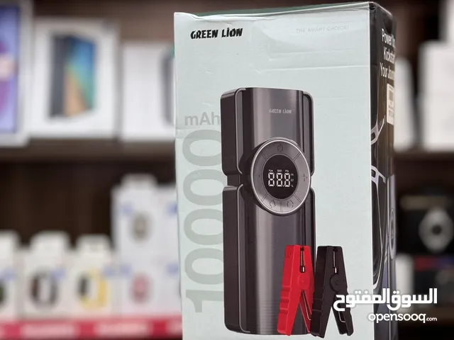 Green lion portable jump starter 10000mahبطارية للسيارة والهاتف من شركة جرين