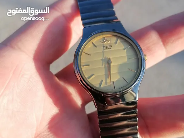 #CITIZEN MADE IN JAPAN سيتيزن كوارتز ياباني اصلي حجم 33.5 رجالي ستاتي...كستك كبير موديل جمي
