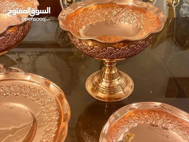مجموعة من الأواني النحاسية التقليدية طقم أواني ضيافة بأفضل جودة وصناعة يدوية متقنة