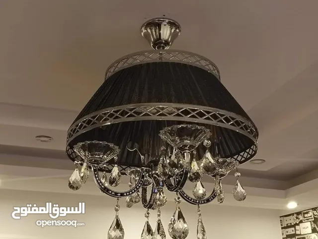 ثريا كريستال ايطالي اصلي بدي كروم لا يصدا. شيد سكني غامق