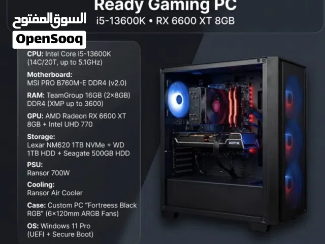 Ready Gaming PC  I513600k Rx6600XT
