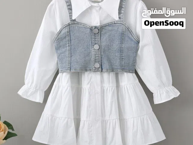 فستان ابيض مع يلك كابوي يصير تلبس بدون التلبيسه الكابوي ويصير وياها