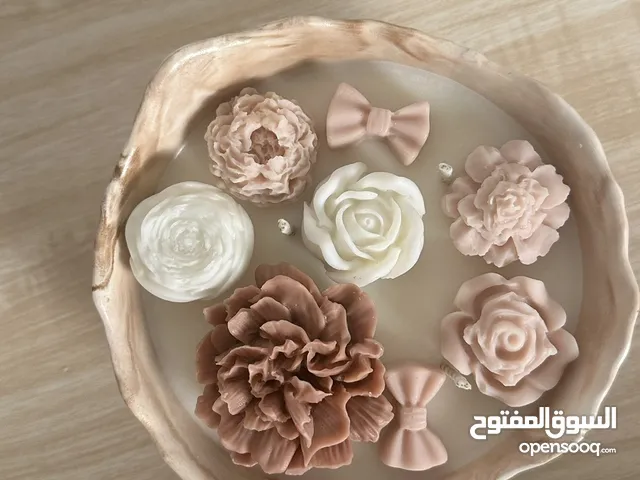 شمعة من الكونكريت شغل يدوي