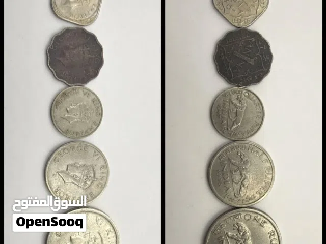 للبيع عملات معدنية قديمة من الهند البريطانية لعام 1947 الحالة على المنظور