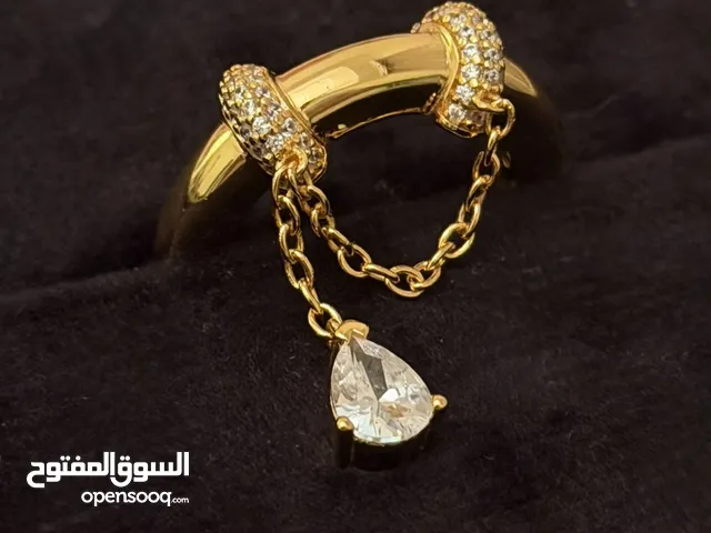 خاتم ترند مطلي ذهب - سايز 7