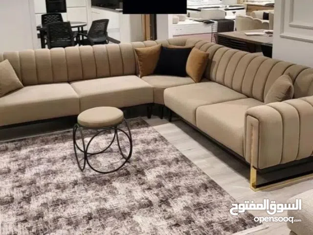 L&U Shape/Corner Sofa - Branded Fabric & High Density Foam