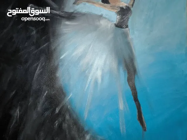 لوحة راقصة بالي حين ترقص الروح بين العتمة والنور When the Soul Dances Between Darkness and Light”