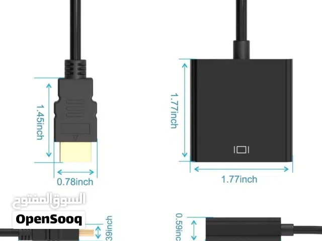 محول DisplayPort إلى VGA تيكسا TECSA DisplayPort to VGA Adapter (M/F, 1080P)