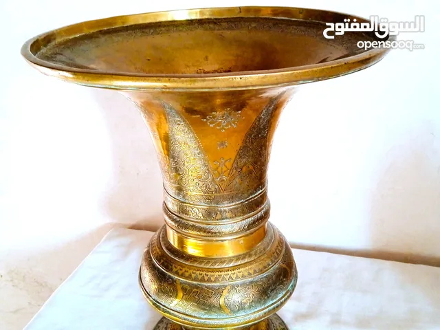 فاز أنتيك من النحاس الأصفر الفاسي الحر للديكور