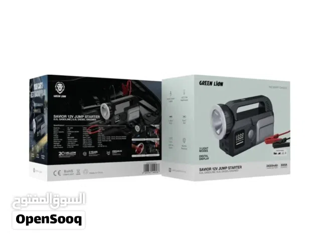 عدة السيارة الذكية 3×1 بطارية للسيارة + منفاخ هواء بقوة 24000 مللي أمبير