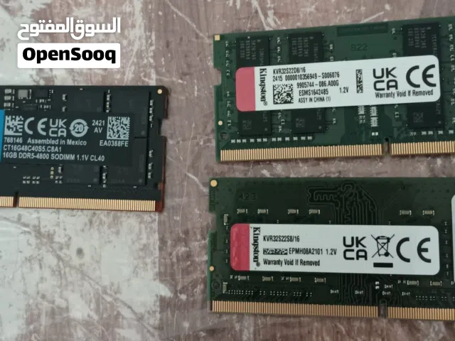 رامات لابتوب جديد ومستعمل DDR4  و DDR5