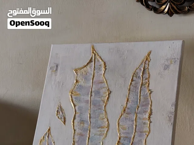 Beautiful leaf painting for sale, formed with textured art.