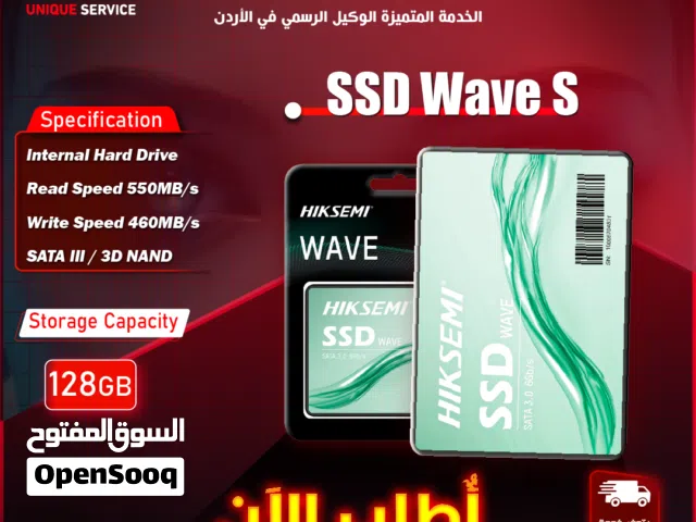 هارديسك داخلي سرعة عالية تخزين 128GB من هيكسيمي 128gb Speed 550MB Hiksemi SSD Wave S