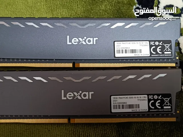 Lexar RAM 32GB (16 x 2) DDR4-3200mhz