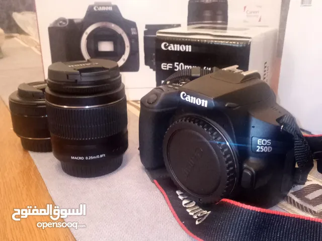 Camera Canon 250d + lens 50mm 1.8stm + lens 18-55 mm
