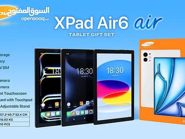 للبيع تابلت Xpad Air6 من شركة انوفا الالمانية بنظام الاندرويد مع كيبورد وماوس وبشاحن سريع تايبسي